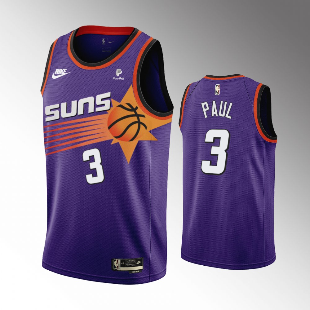 Men Phoenix Suns 2022 23 Classic Edition Purple 3 Chris Paul Swingman Jersey Choose Your