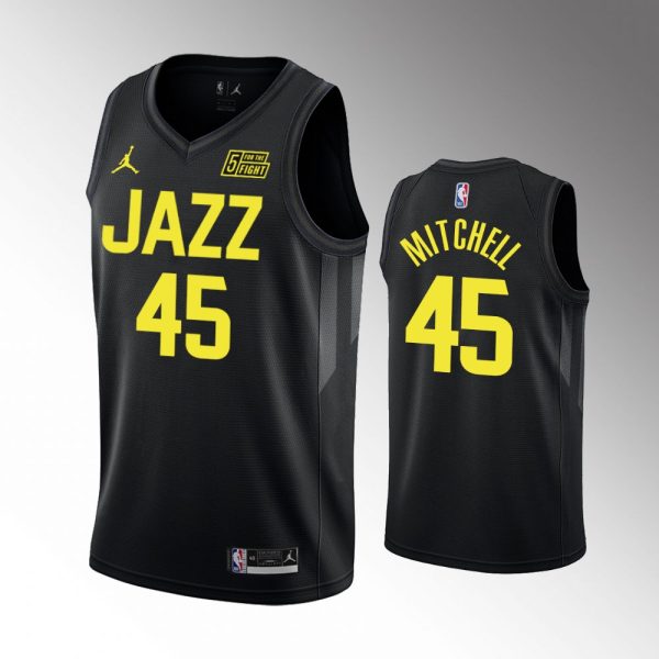 Men Utah Jazz Black Statement Edition #45 Donovan Mitchell 2022-23 Swingman Jersey