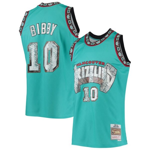 Mike Bibby Vancouver Grizzlies M&N 1996-97 Hardwood Classics NBA 75th Anniversary Diamond Swingman Jersey - Turquoise