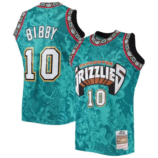 Mike Bibby Vancouver Grizzlies M&N Hardwood Classics 1998-99 Lunar New Year Swingman Jersey - Turquoise