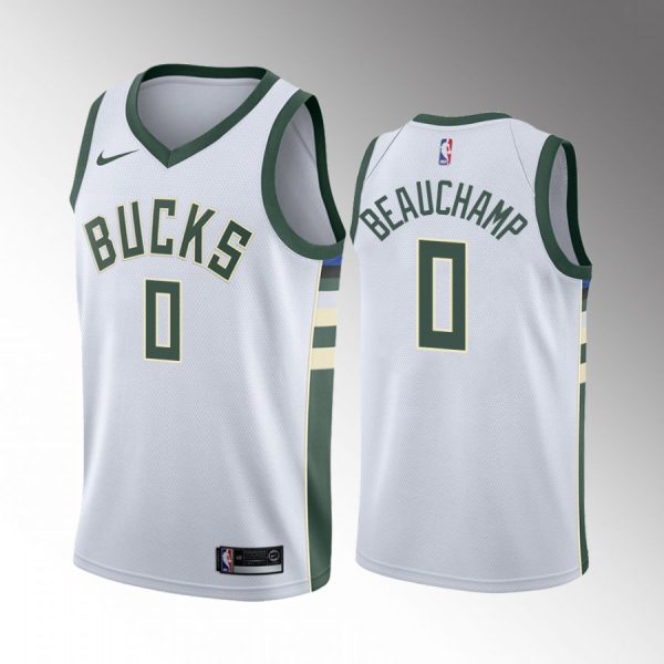 Milwaukee Bucks MarJon Beauchamp 2022 NBA Draft #0 White Jersey Association Edition