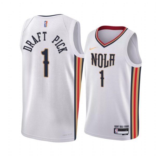 New Orleans Pelicans 2022 NBA Draft First Round Pick No.1 Jersey White Men