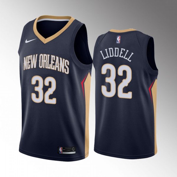 New Orleans Pelicans E.J. Liddell 2022 NBA Draft #32 Navy Jersey Icon Edition Ohio State Buckeyes