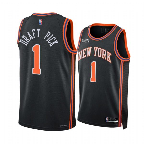 New York Knicks 2022 NBA Draft First Round Pick No.1 Jersey Black Men