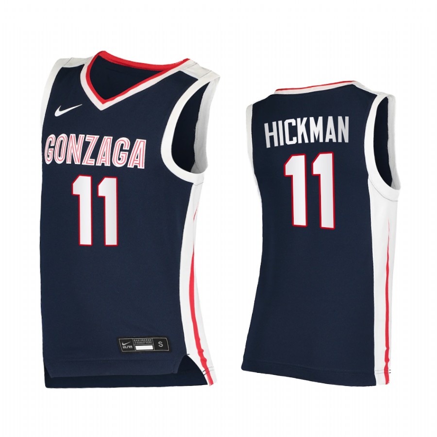 Nolan Hickman Gonzaga Bulldogs Navy Jersey 2022 NBA Draft Top Prospect ...