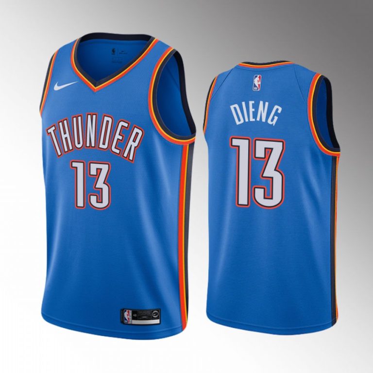 Oklahoma City Thunder Ousmane Dieng 2022 NBA Draft Blue #13 Jersey Icon Edition