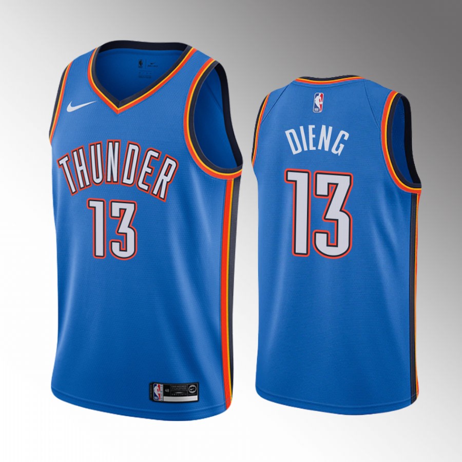 Oklahoma City Thunder Ousmane Dieng 2022 NBA Draft Blue #13 Jersey Icon ...