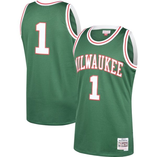 Oscar Robertson Milwaukee Bucks M&N 1970-71 Hardwood Classics Swingman Jersey - Green