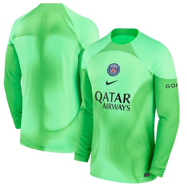 Paris Saint-Germain 2022/23 Home Replica Long Sleeve Blank Jersey - Green