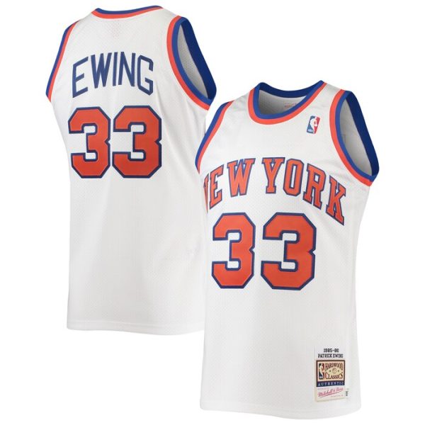 Patrick Ewing New York Knicks M&N Hardwood Classics 1985 Jersey - White