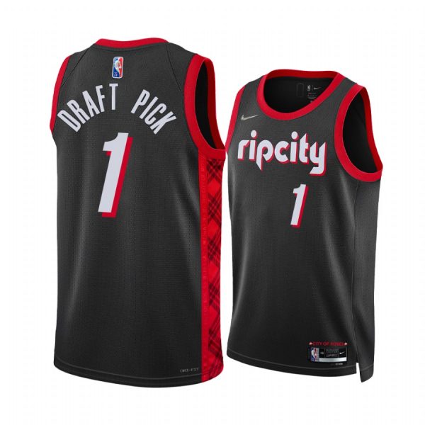 Portland Trail Blazers 2022 NBA Draft First Round Pick No.1 Jersey Black Men