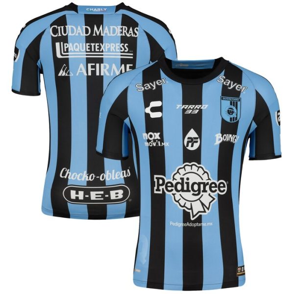 Queretaro FC Charly 2022/23 Home Blank Jersey - Black/Blue