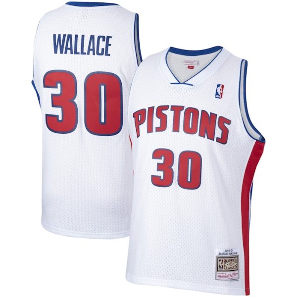 Rasheed Wallace Detroit Pistons M&N 2003-04 Hardwood Classics Swingman Jersey - White