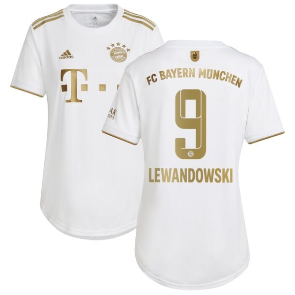 Robert Lewandowski Bayern Munich Women 2022/23 Away Replica Player Jersey - White