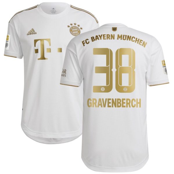 Ryan Gravenberch Bayern Munich 2022/23 Away Player Jersey - White