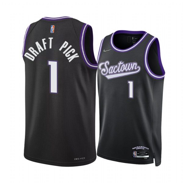 Sacramento Kings 2022 NBA Draft First Round Pick No.1 Jersey Black Men