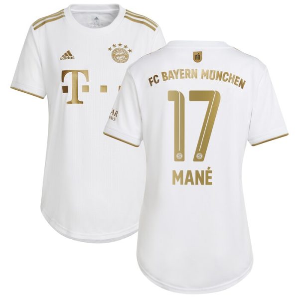 Sadio Mane Bayern Munich Women 2022/23 Away Replica Player Jersey - White