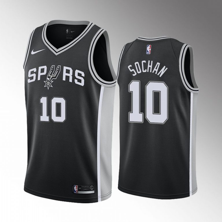 San Antonio Spurs Jeremy Sochan 2022 NBA Draft #10 Black Jersey Icon Edition Baylor Bears