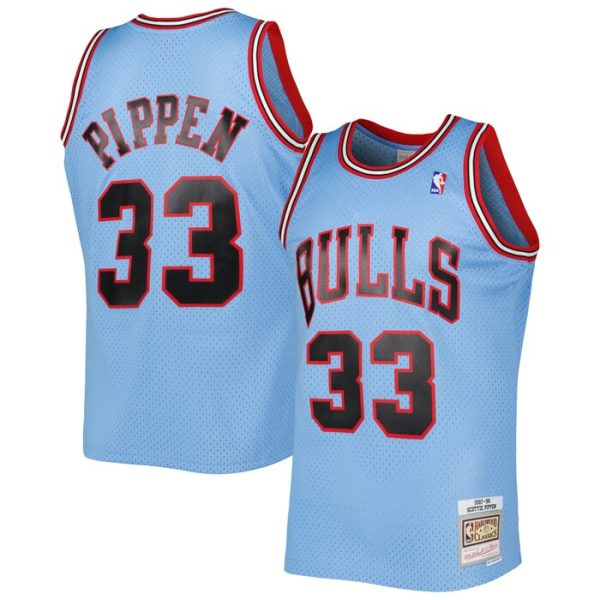 Scottie Pippen Chicago Bulls M&N 1997-98 Hardwood Classics Reload 3.0 Swingman Jersey - Light Blue