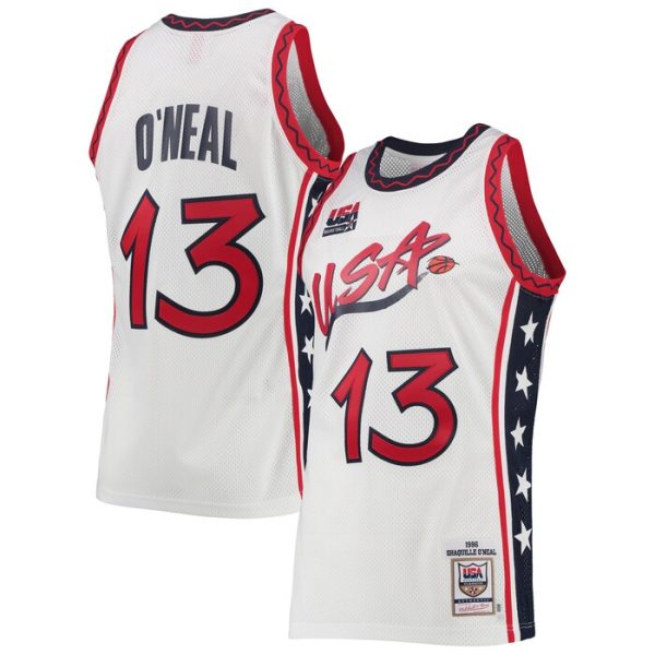 Shaquille O'Neal USA Basketball M&N 1996 Hardwood Classics Jersey - White