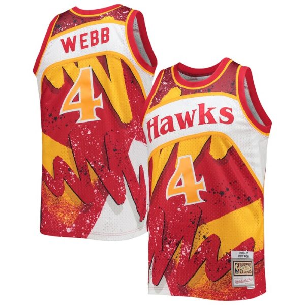 Spud Webb Atlanta Hawks M&N Hardwood Classics 1986-87 Hyper Hoops Swingman Jersey - Red