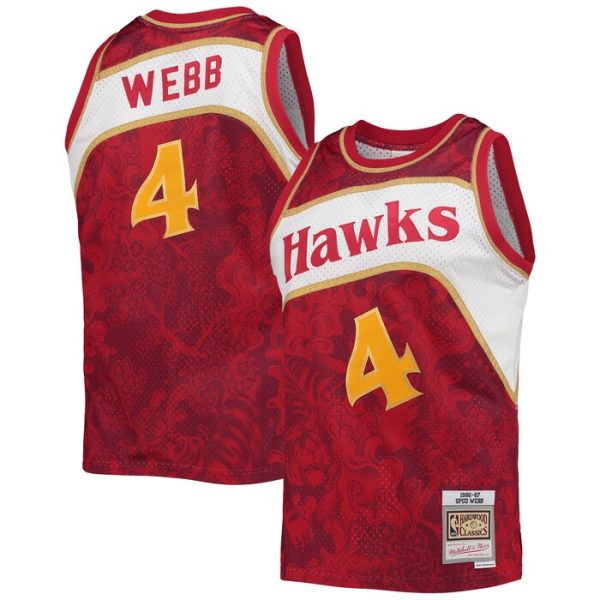 Spud Webb Atlanta Hawks M&N Hardwood Classics 1986-87 Lunar New Year Swingman Jersey - Red