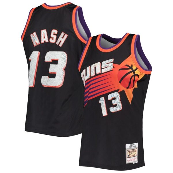 Steve Nash Phoenix Suns M&N 1996-97 Hardwood Classics NBA 75th Anniversary Diamond Swingman Jersey - Black