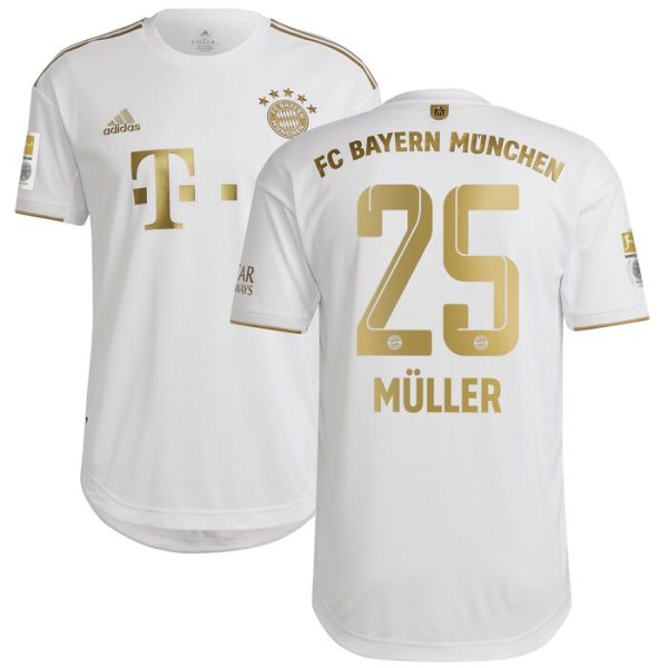 Thomas Muller Bayern Munich 2022/23 Away Player Jersey - White