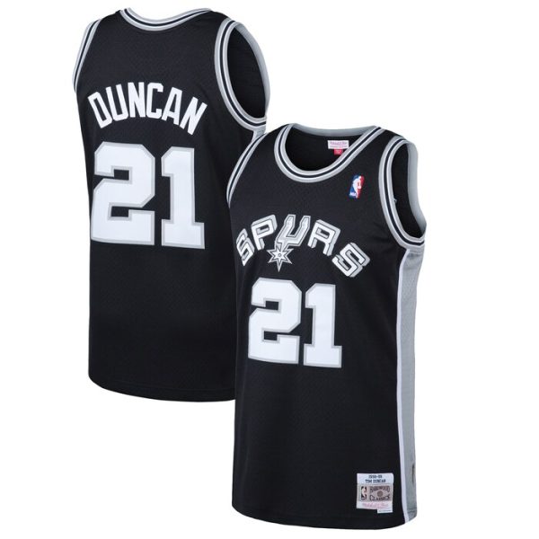 Tim Duncan San Antonio Spurs M&N 1998-99 Hardwood Classics Swingman Jersey - Black