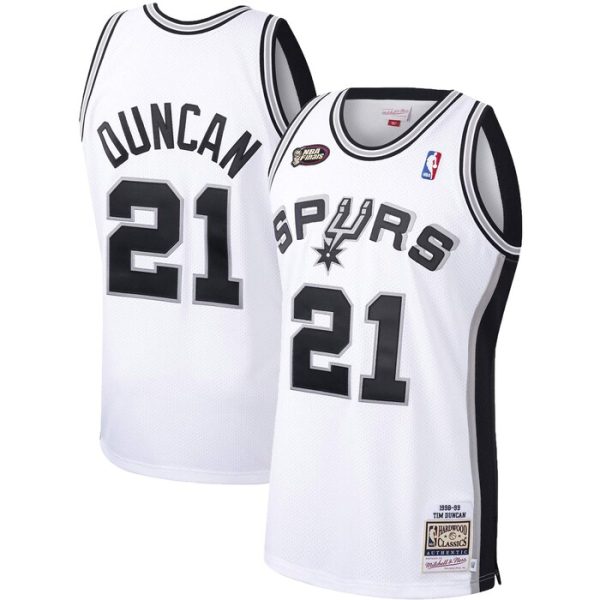 Tim Duncan San Antonio Spurs M&N Hardwood Classics 1998-99 Jersey - White