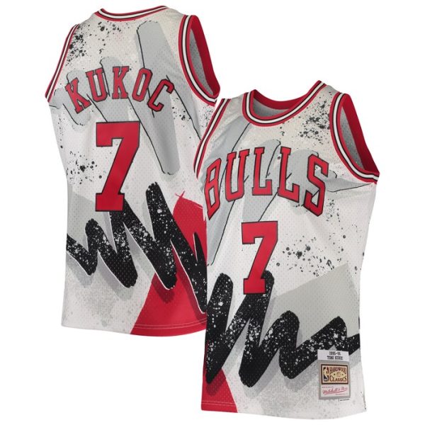 Toni Kukoc Chicago Bulls M&N Hardwood Classics 1995-96 Hyper Hoops Swingman Jersey - White