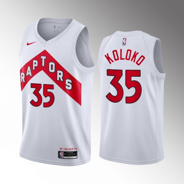 Toronto Raptors Christian Koloko 2022 NBA Draft Arizona Wildcats White #35 Jersey Association Edition