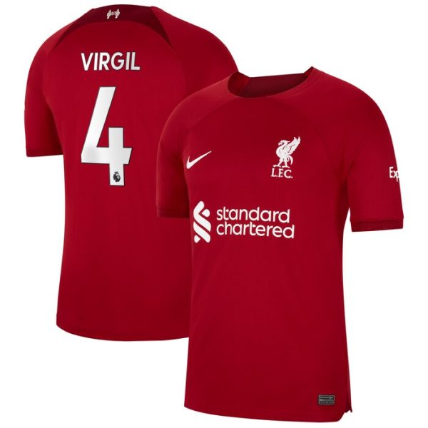 Virgil Van Dijk Liverpool 2022/23 Home Replica Player Jersey - Red