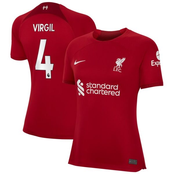 Virgil Van Dijk Liverpool Women 2022/23 Home Replica Player Jersey - Red
