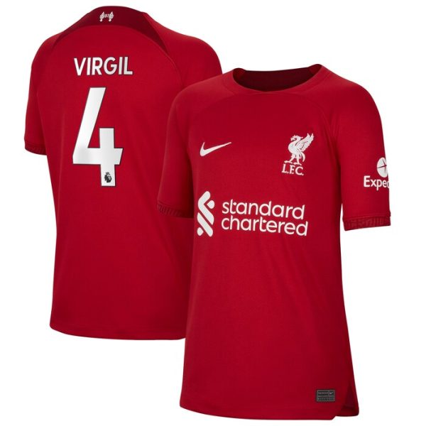 Virgil Van Dijk Liverpool Youth 2022/23 Home Replica Player Jersey - Red