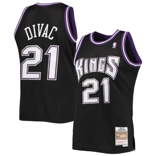 Vlade Divac Sacramento Kings M&N 2000-01 Team Hardwood Classics Swingman Jersey - Black