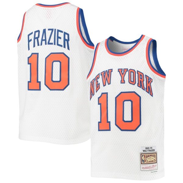 Walt Frazier New York Knicks M&N Youth 1969-70 Hardwood Classics Swingman Jersey - White