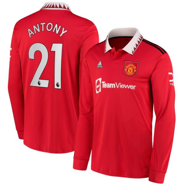 Antony Manchester United 2022-23 Home Replica Long Sleeve Jersey - Red