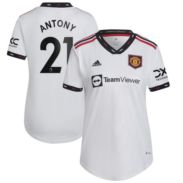 Antony Manchester United Women 2022-23 Away Replica Player Jersey - White