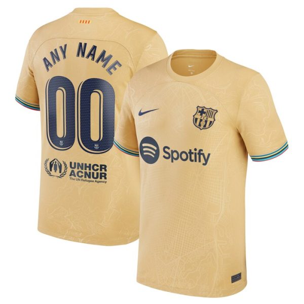 Barcelona 2022-23 Away Replica Custom Jersey - Yellow