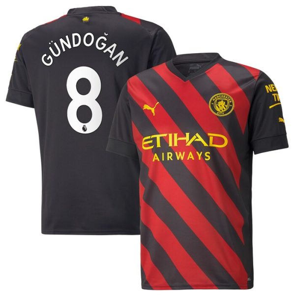 Ilkay Gundogan Manchester City 2022-23 Away Replica Player Jersey - Black