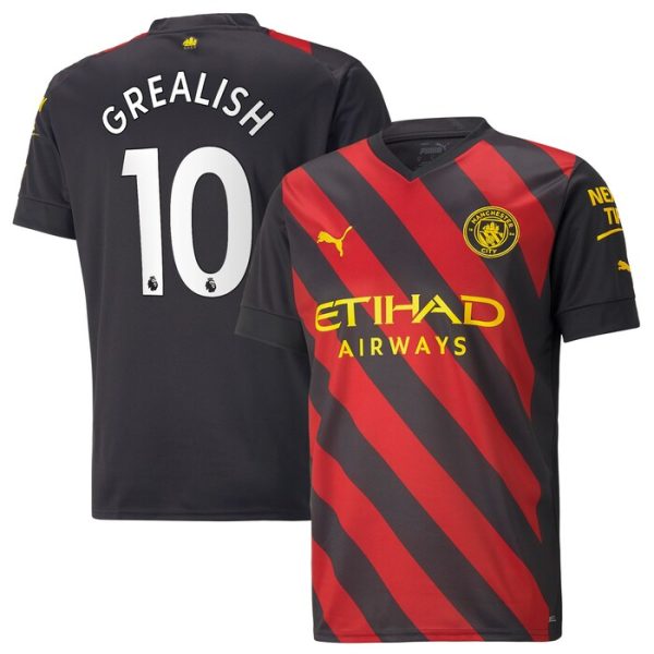 Jack Grealish Manchester City 2022-23 Away Replica Player Jersey - Black