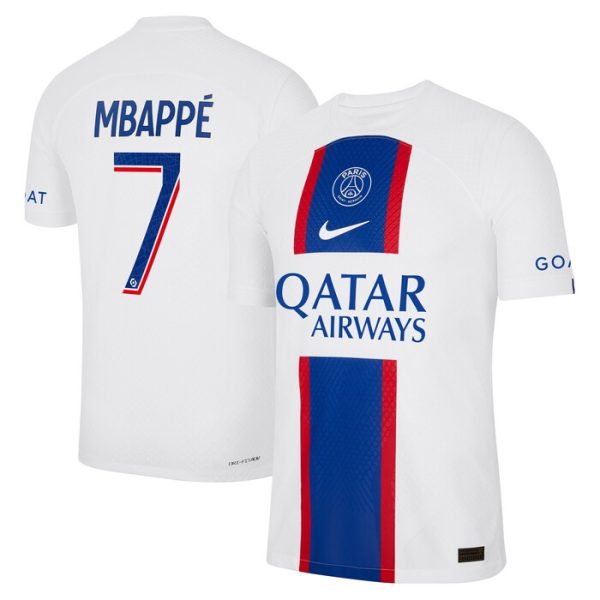Kylian Mbappe Paris Saint-Germain 2022-23 Third Vapor Match Player Jersey - White
