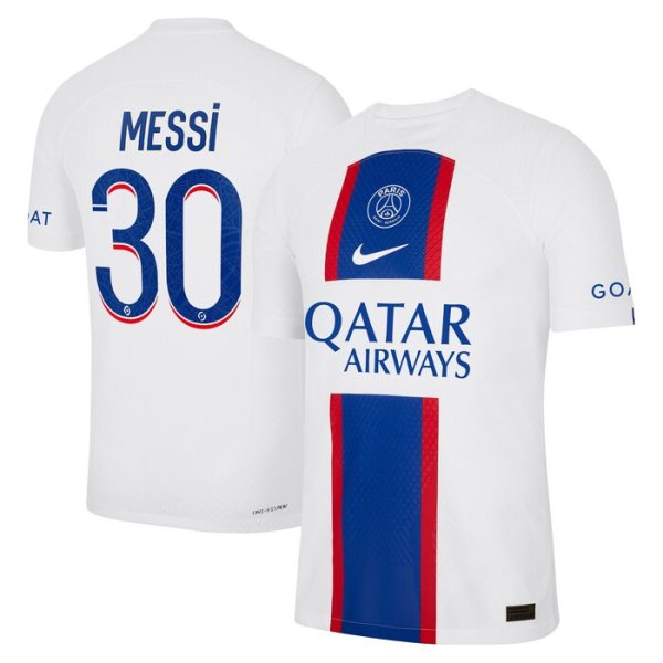 Lionel Messi Paris Saint-Germain 2022-23 Third Vapor Match Player Jersey - White