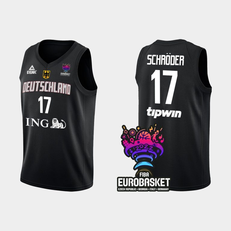 Men FIBA Eurobasket 2022 Germany Dennis Schroder Black Jersey