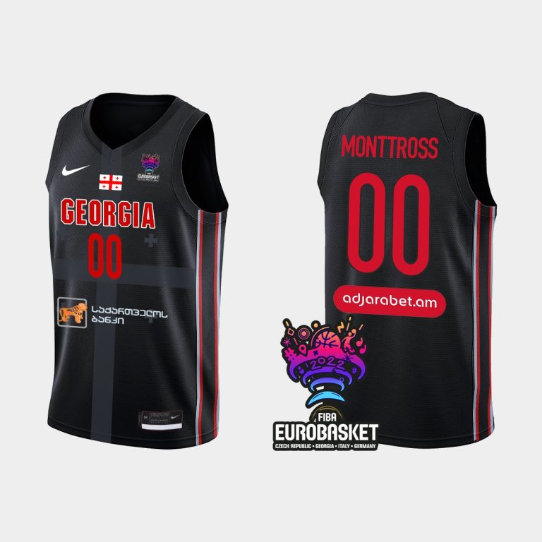 Men Georgia FIBA Eurobasket 2022 Custom Black Jersey