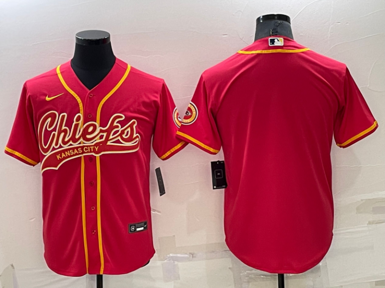 Men Kansas City Chiefs Blank Red Stitched MLB Cool Base Baseball Jersey