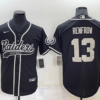 Men Las Vegas Raiders #13 Hunter Renfrow Black Stitched MLB Cool Base Baseball Jersey