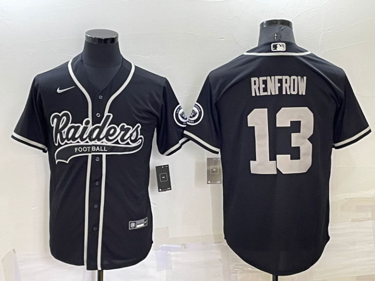 Men Las Vegas Raiders #13 Hunter Renfrow Black Stitched MLB Cool Base Baseball Jersey