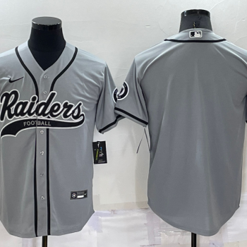 Men Las Vegas Raiders Blank Grey Stitched MLB Cool Base Baseball Jersey